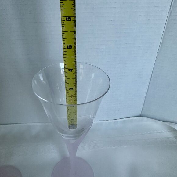 Vintage Japanese Pink Wine Glasses - Etsy Lot 3 Sasaki Capistrano Crystal Wine Glasses Frosted Pink V-Shaped Stem Japan